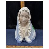 1960's Relpo Ceramic Praying Madonna Head Planter