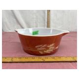 Vintage PYREX #475-B Autumn Harvest Wheat Pattern