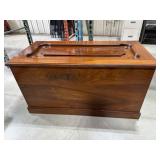 Wooden Chest with Decorative Top