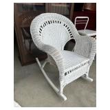White Wicker Rocking Chair