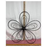 Black Metal Wall Flower Decor