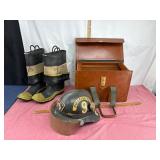 Firefighter Gear Set With Helmet