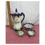 Hand-Painted Porcelain Tea Set
