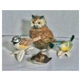 Four Goebal W. German bird figurines, tallest, 3