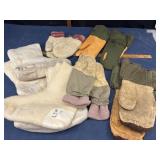 Vintage Wool and Leather Gloves