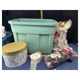 Holiday Decor Lot with Angel Topper
