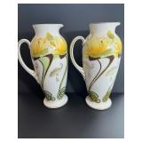 Pair of antique Edwardian Medway Ewers made in