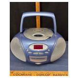 Blue Portable CD Boombox with Radio