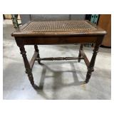 Wooden Stool With Woven Cane yable