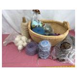 Yarn and Basket Lot
