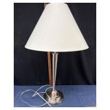 Brushed Metal Table Lamp with Shade