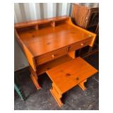 Wooden Writing Desk with Drawers