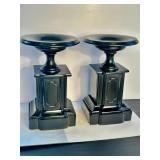 Rare, pair of French Tazza carved from Belgian