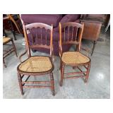 Wooden Cane Seat Chairs
