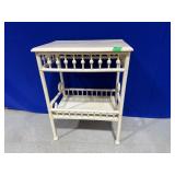 Cream-Colored Wooden Side Table