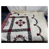 Handmade Floral Applique Quilt