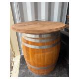 Wooden Barrel With Round Top