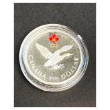 2006 Colorized Canada Sterling Silver Dollar,