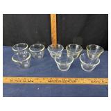 Eight Vintage Glass Custard Cups:  Five 1960's
