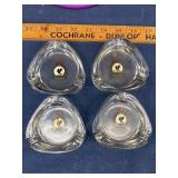 Four Cornwallis Glass Ashtrays