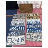 Ontario License Plates Lot with Crate