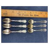 Six Sterling Silver Spoons