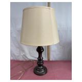 Brass-Toned Table Lamp with Shade
