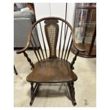 Wood Rocking Chair With Caned Back