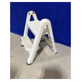 White Foldable Plastic Step Stool