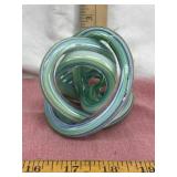 Art Glass Endless Knot Paperweight
