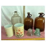 Glass Jugs and Tins