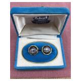 Vintage Scottie Dog Portrait Head Cufflinks From