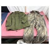 Military Coat and Duxbak Hunting Pants