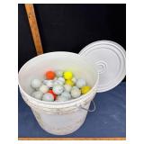 Bucket of Mixed Golf Balls