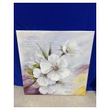 Floral Canvas Painting With Text