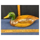 Hand-Carved Wooden Mallard Duck