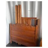 Wooden Bed Frame with Carvings