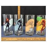 Set of Four Marvel Glass Tumblers: Groot, Black