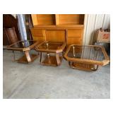 Three Glass-Top Tables
