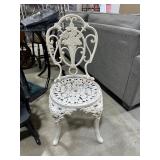 White Cast Iron Garden Chair