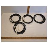 10ï¿½ RODAM Professional Guitar Cables ï¿½ Tested x 4