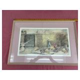 Framed Print of Snowy Garden Scene