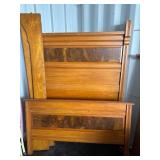 Wooden Bed Frame With Inlays