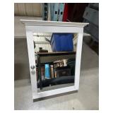 White Wall-Mount Mirror Cabinet