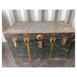 Vintage Metal and Wood Trunk