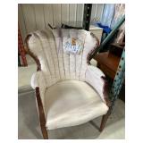 Upholstered Armchair With Wood Frame