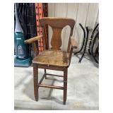 Wooden Antique high chair with Oak Finish