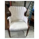 Upholstered Wood-Frame Armchair