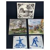 Vintage ceramic tiles made in Holland, 6? sq.and
