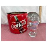 Coca-Cola Tin with Glass Set